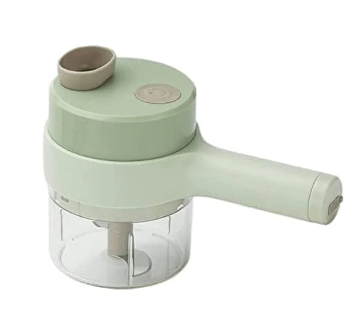 4-in-1 Portable Electric Vegetable Cutter – Chop, Slice & Grind in Seconds